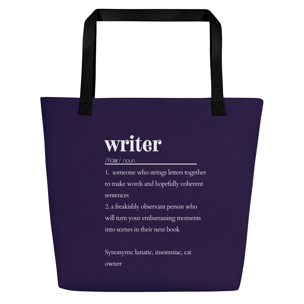 Writer Definition, Large Tote Bag