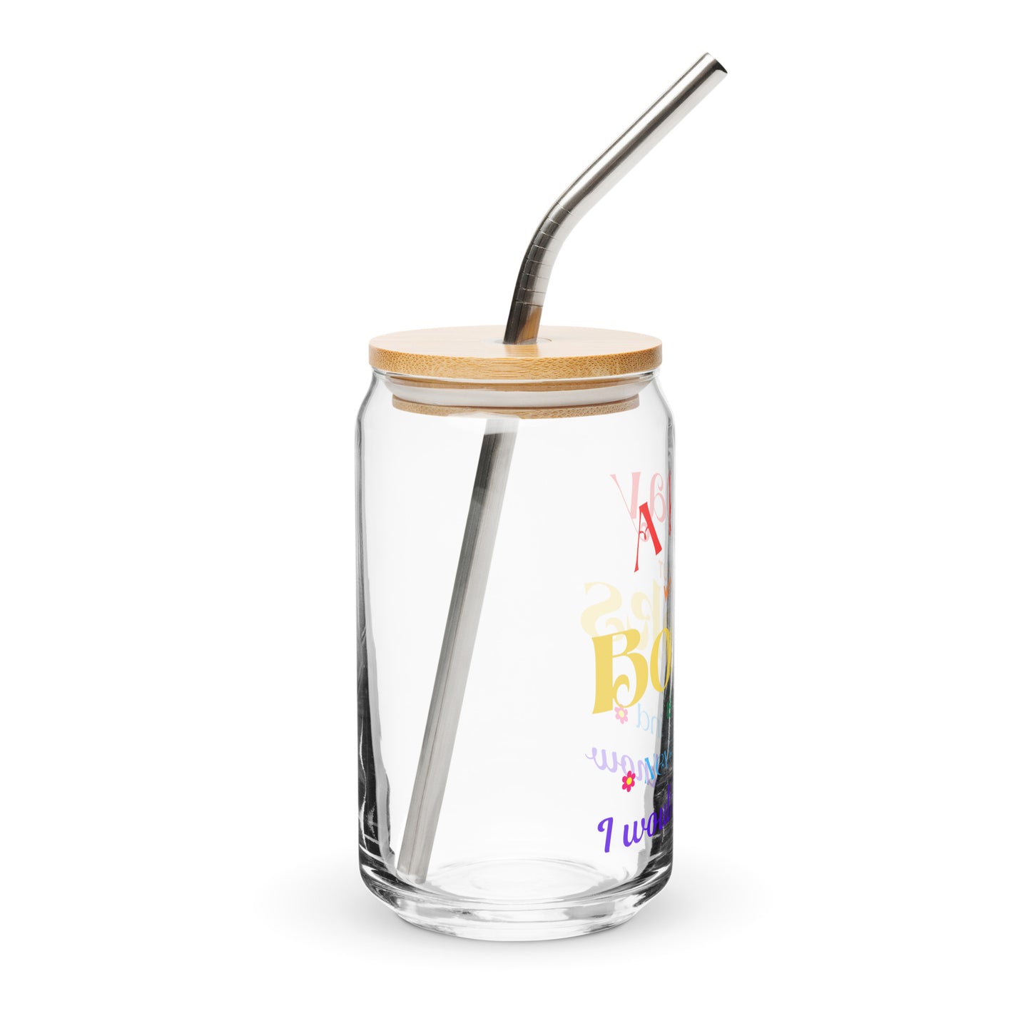 A Day Without Books, Can-shaped glass