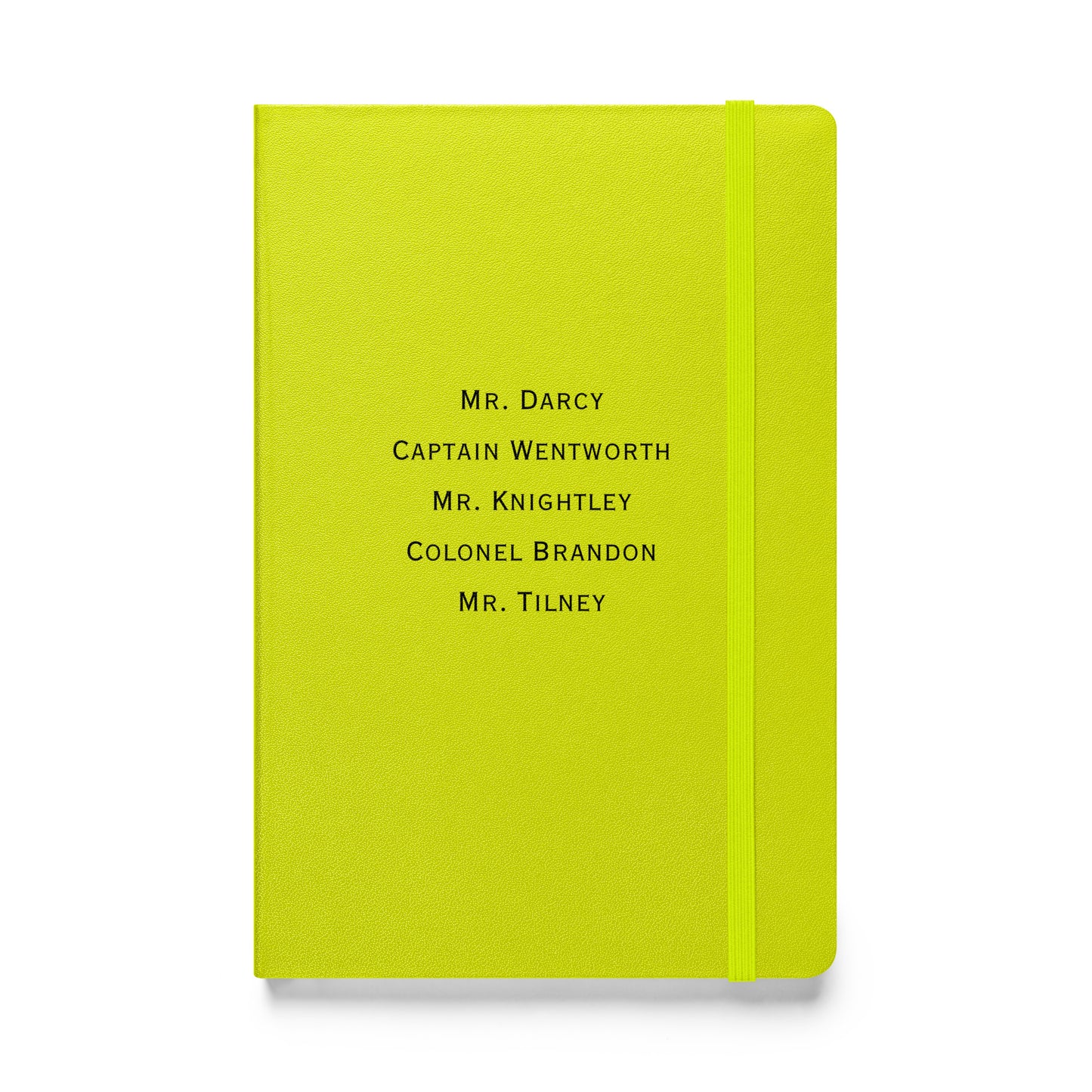 Austen heroes, Hardcover bound notebook