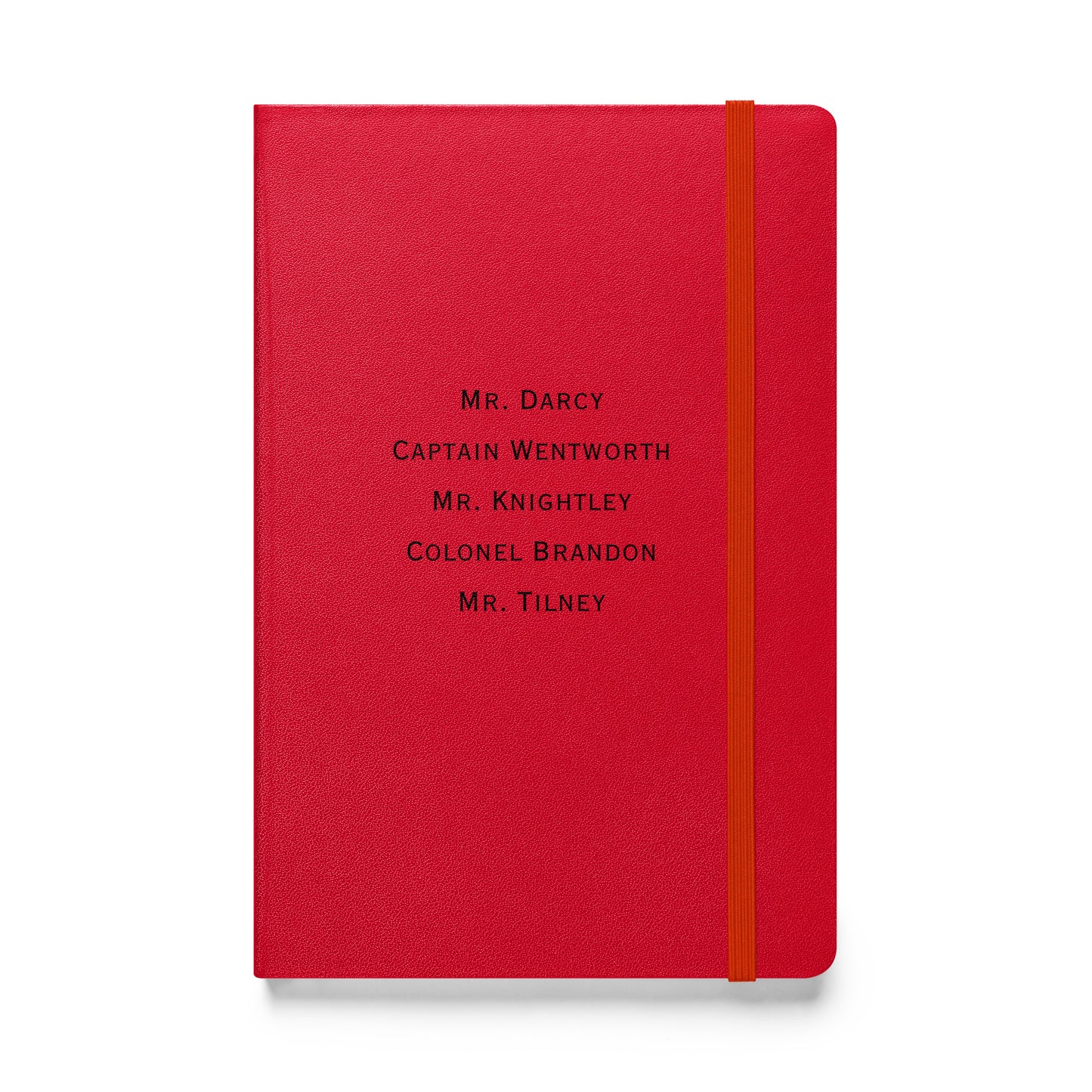 Austen heroes, Hardcover bound notebook