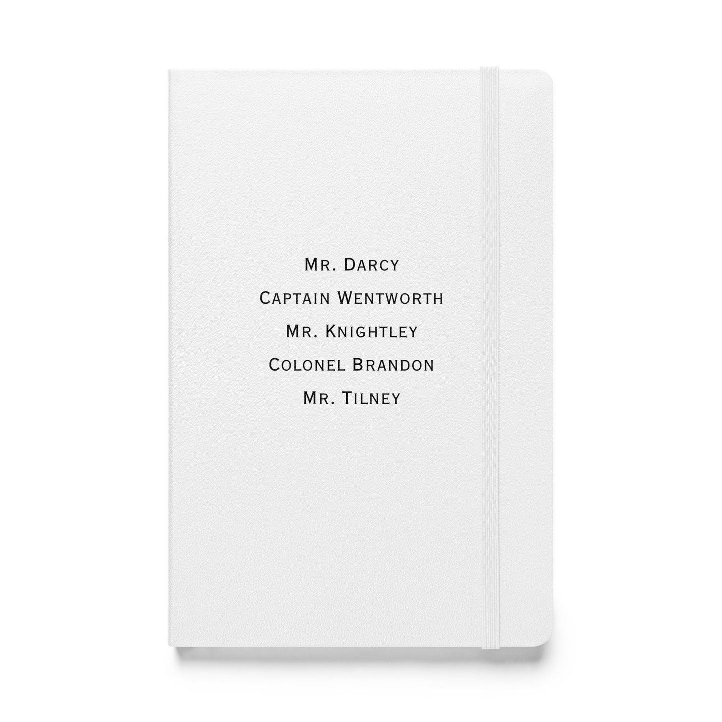 Austen heroes, Hardcover bound notebook