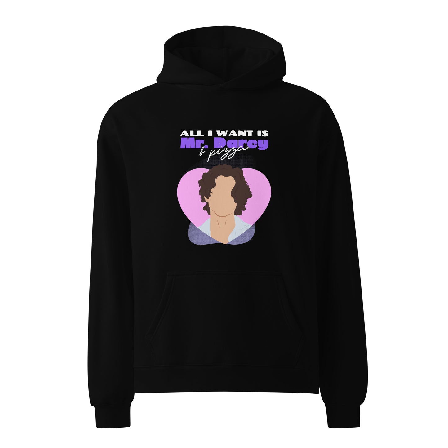 Mr. Darcy & Pizza Unisex oversized hoodie