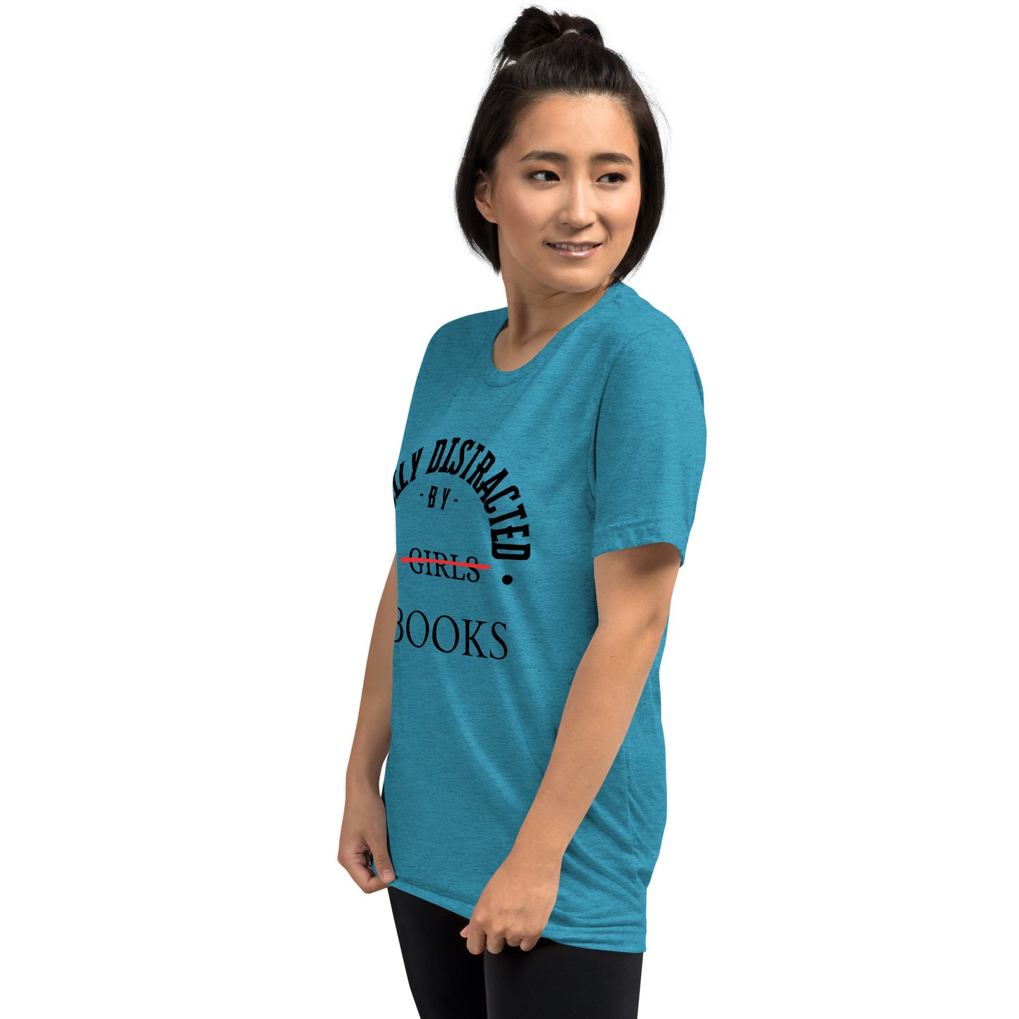 Easily Distracted By Books Short Sleeve tri-blend