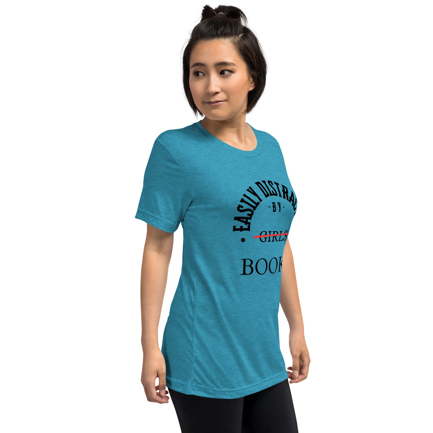Easily Distracted By Books Short Sleeve tri-blend