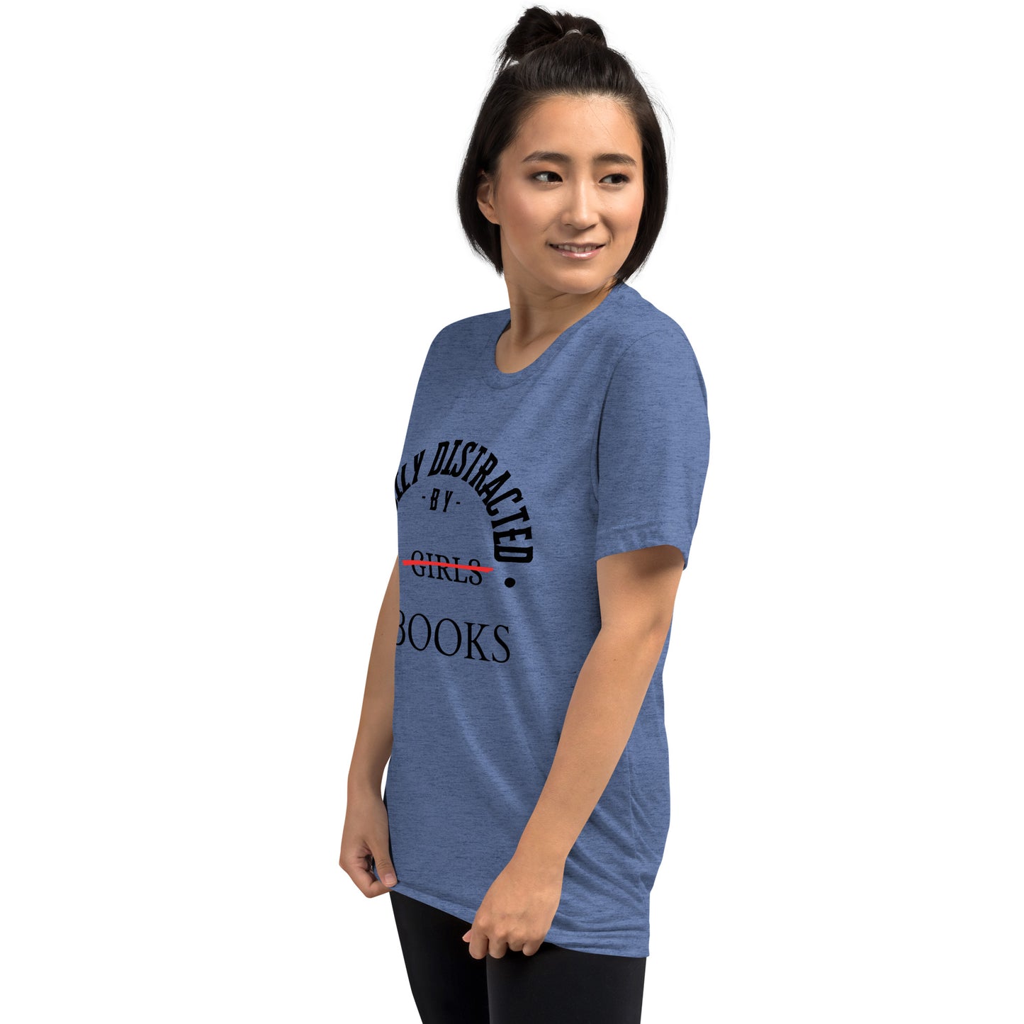 Easily Distracted By Books Short Sleeve tri-blend