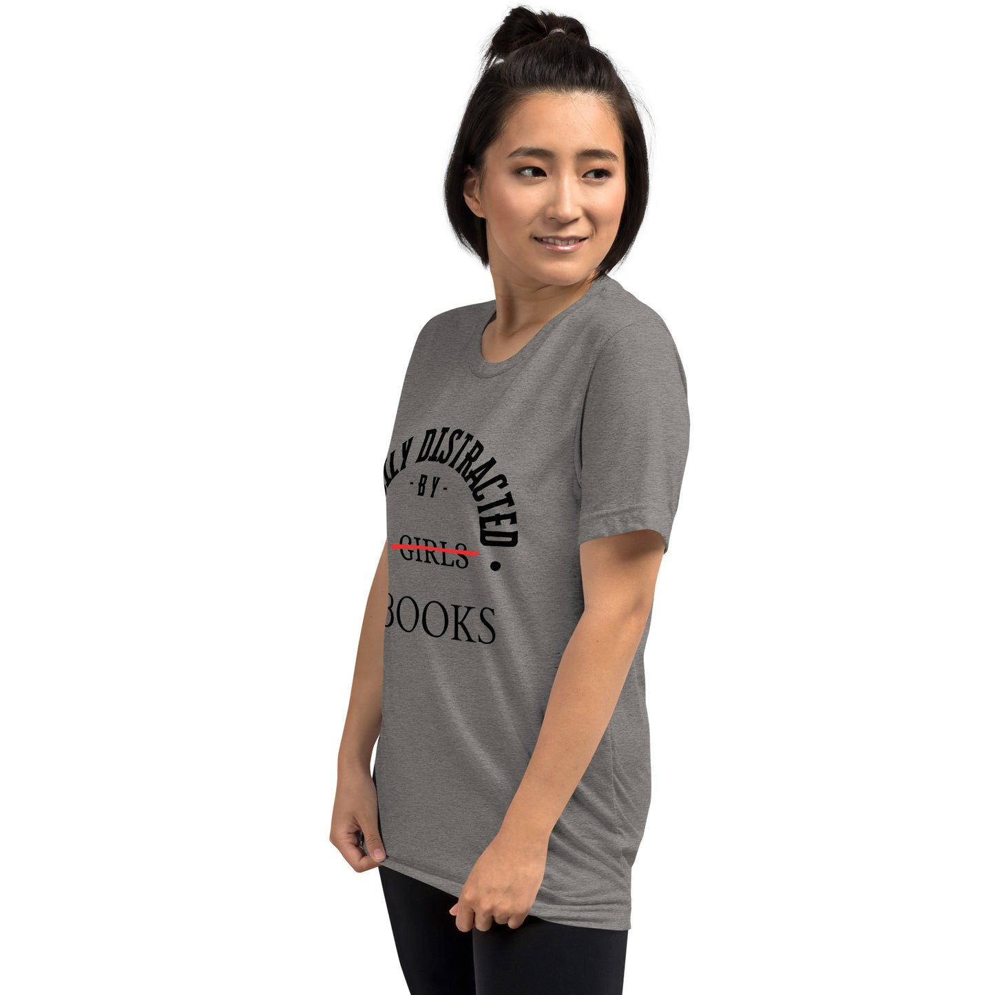 Easily Distracted By Books Short Sleeve tri-blend
