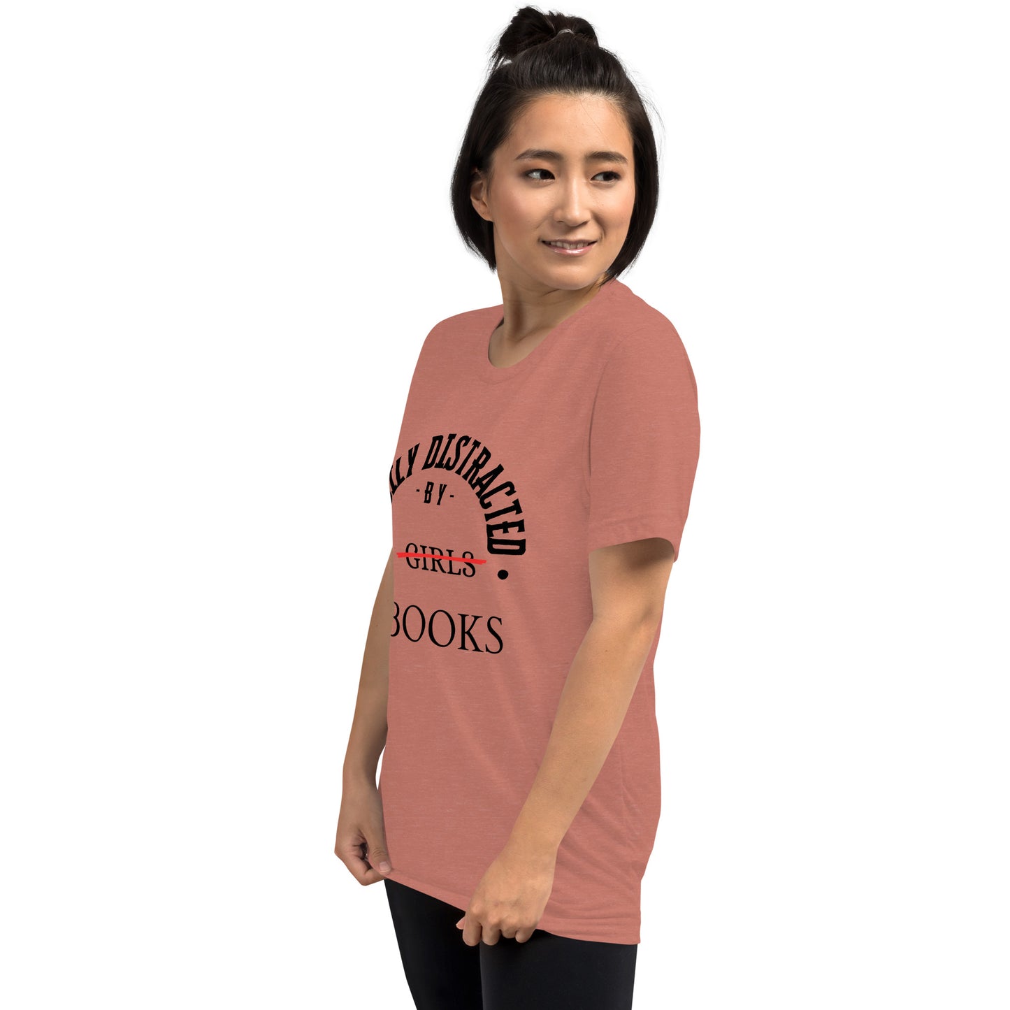 Easily Distracted By Books Short Sleeve tri-blend