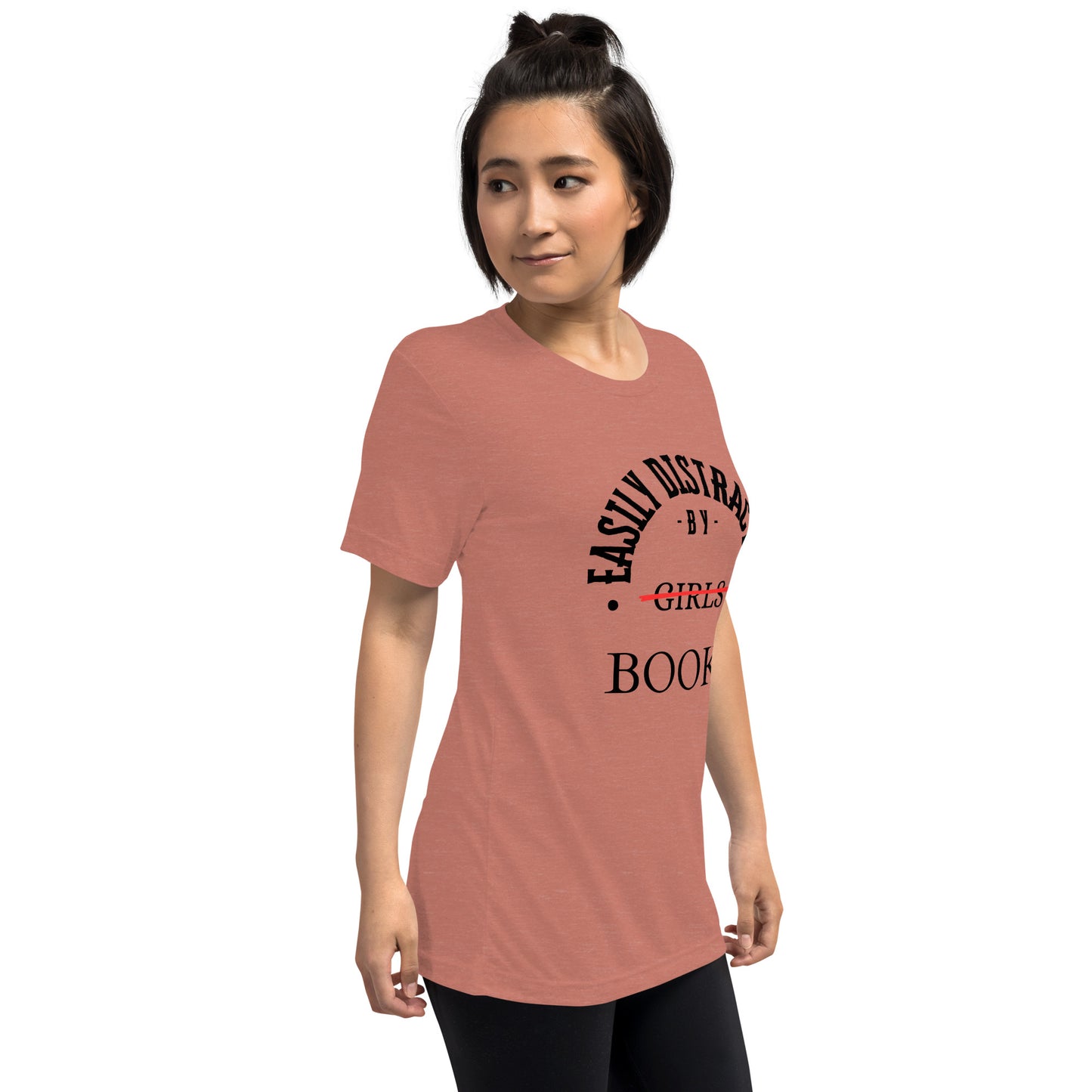Easily Distracted By Books Short Sleeve tri-blend
