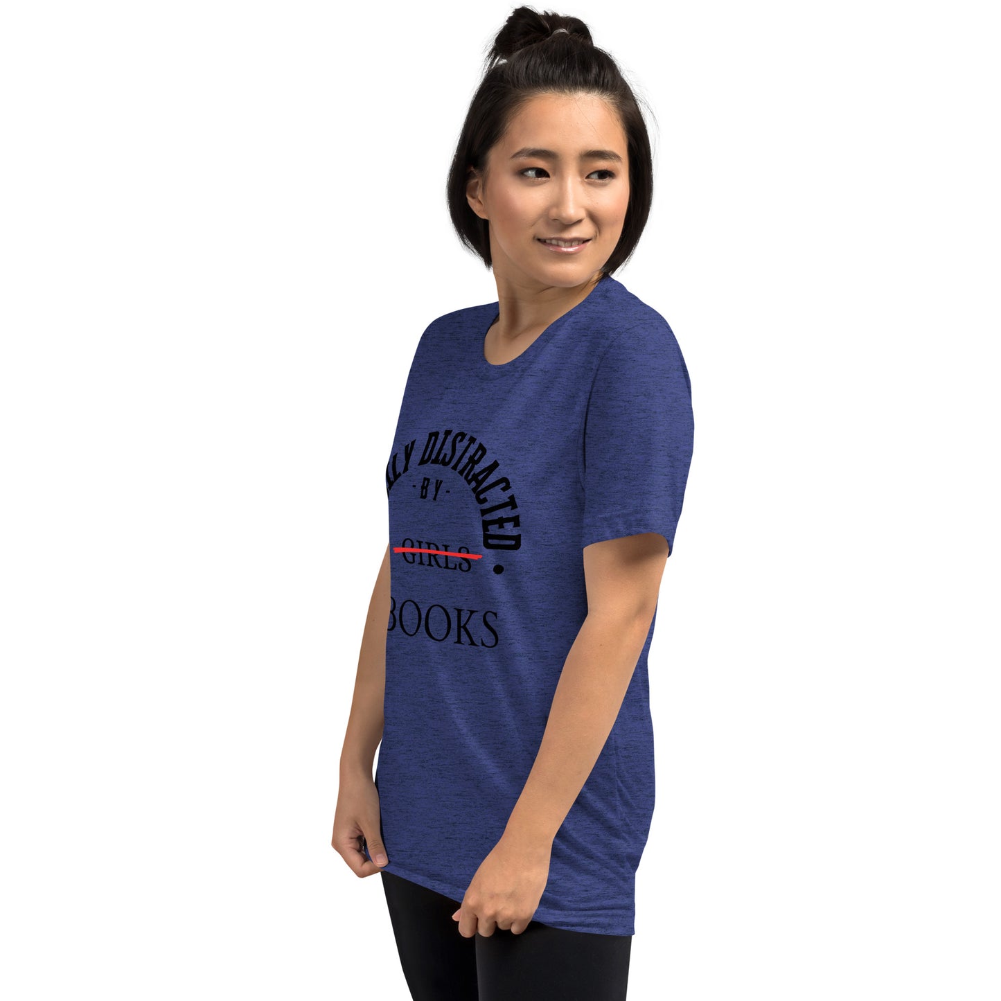 Easily Distracted By Books Short Sleeve tri-blend