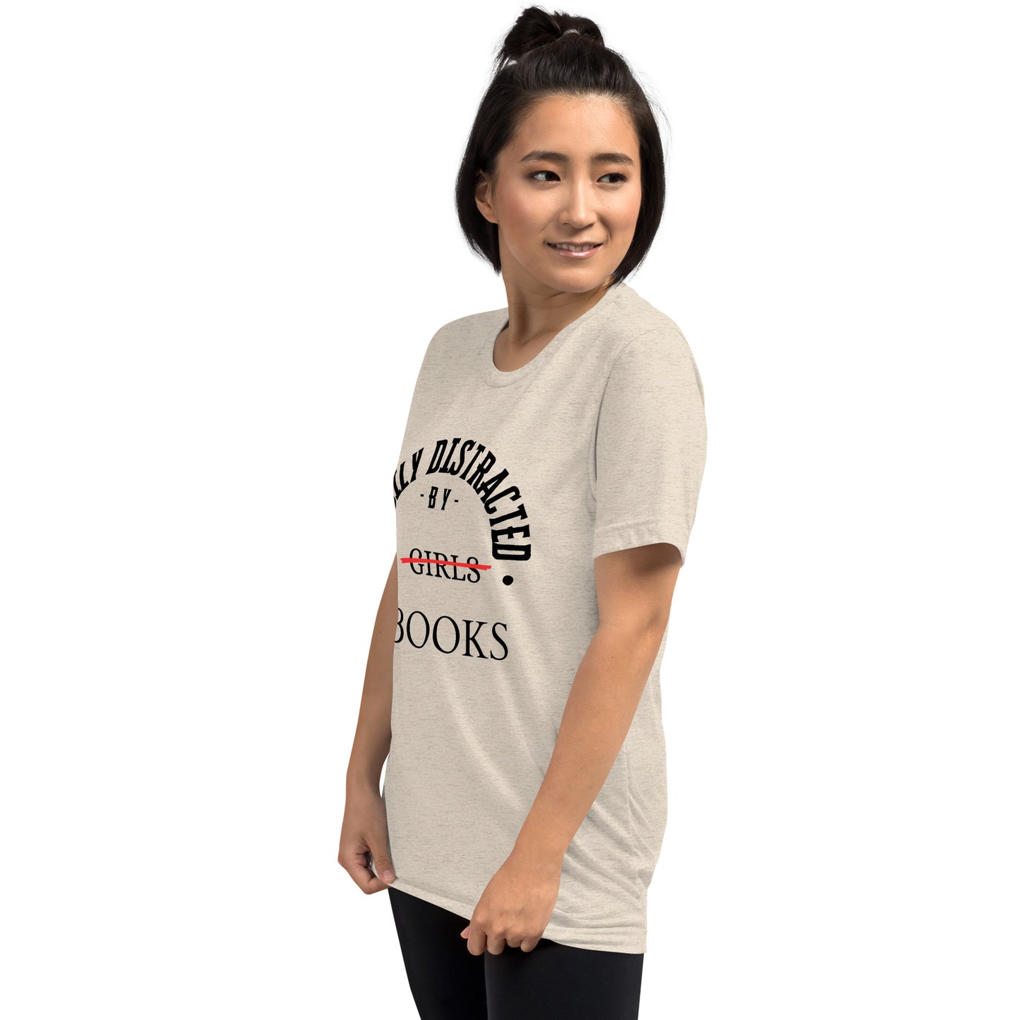 Easily Distracted By Books Short Sleeve tri-blend