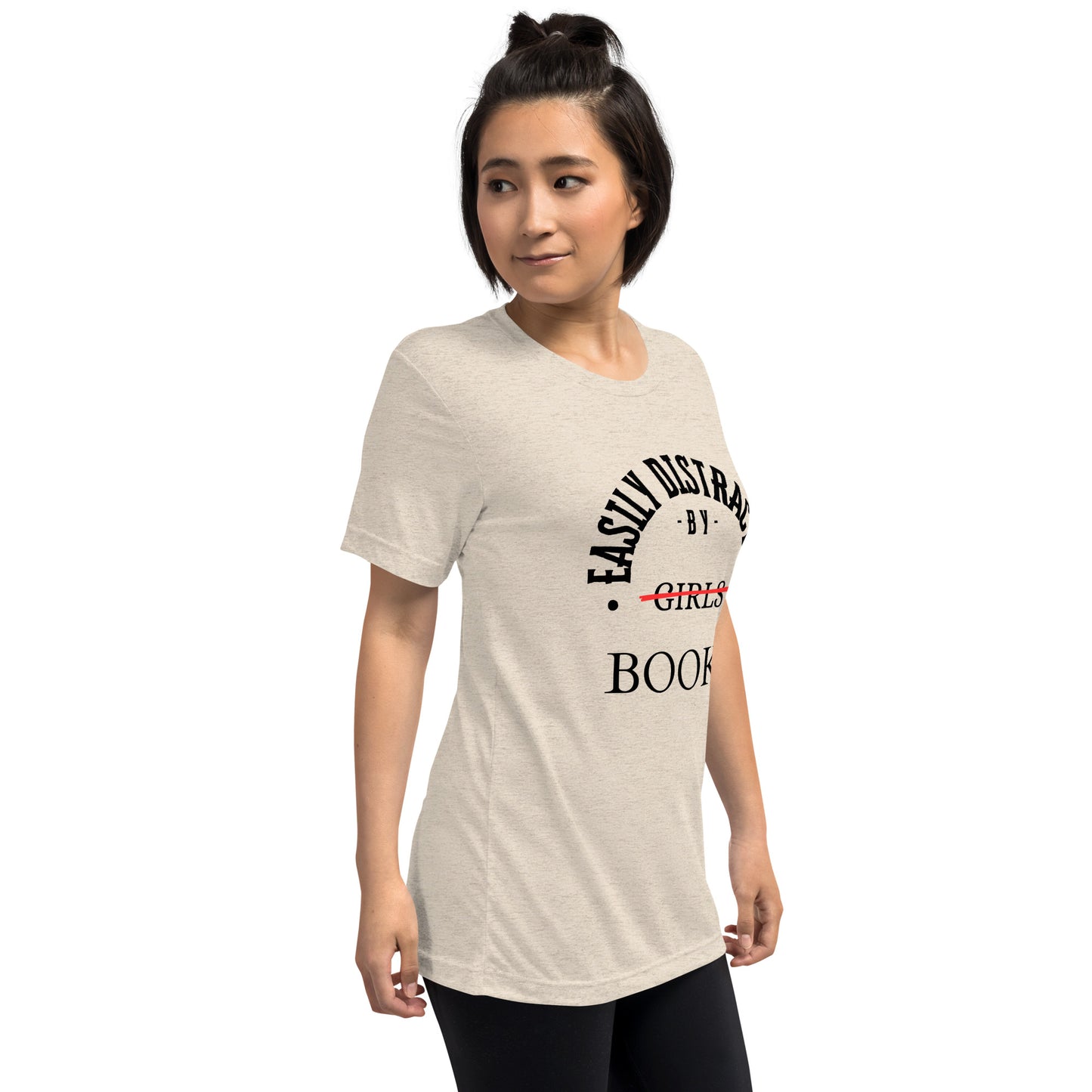 Easily Distracted By Books Short Sleeve tri-blend