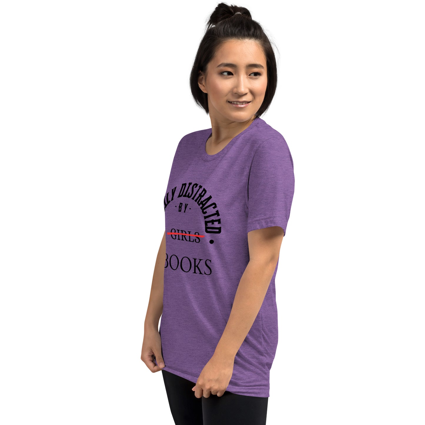 Easily Distracted By Books Short Sleeve tri-blend