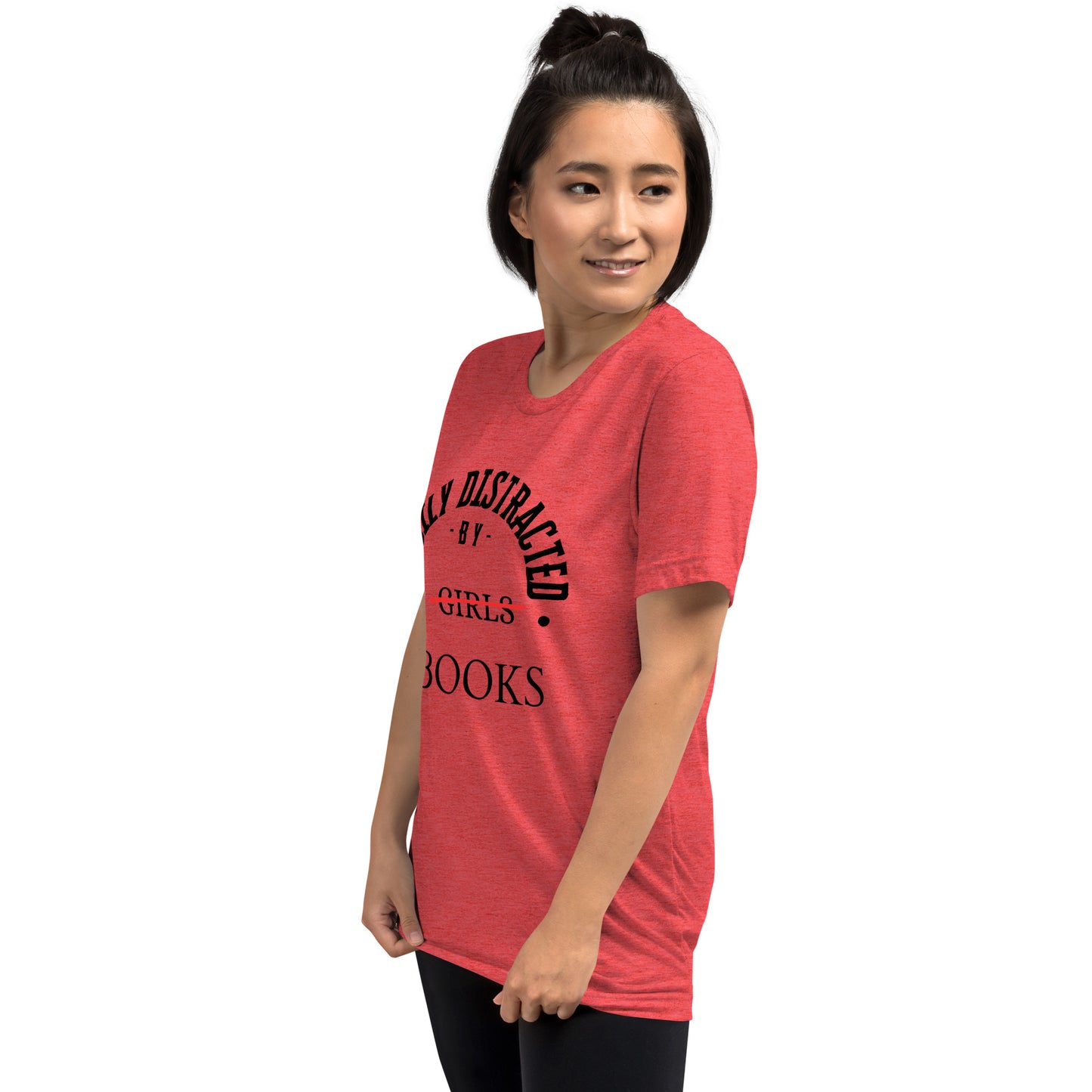 Easily Distracted By Books Short Sleeve tri-blend