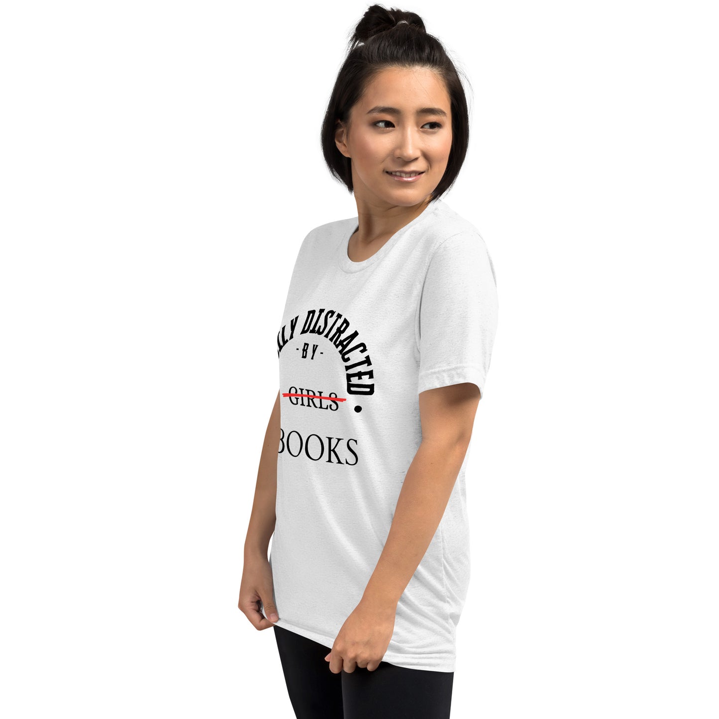 Easily Distracted By Books Short Sleeve tri-blend