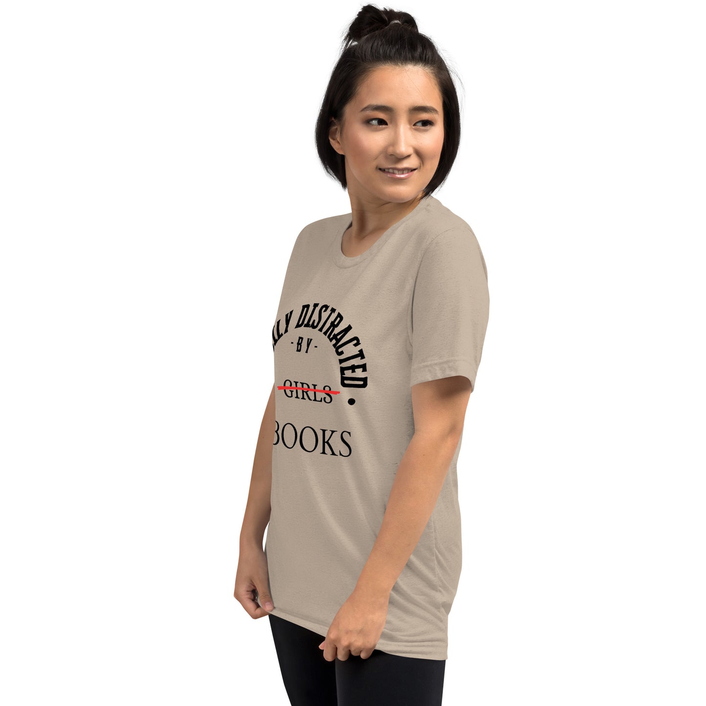 Easily Distracted By Books Short Sleeve tri-blend