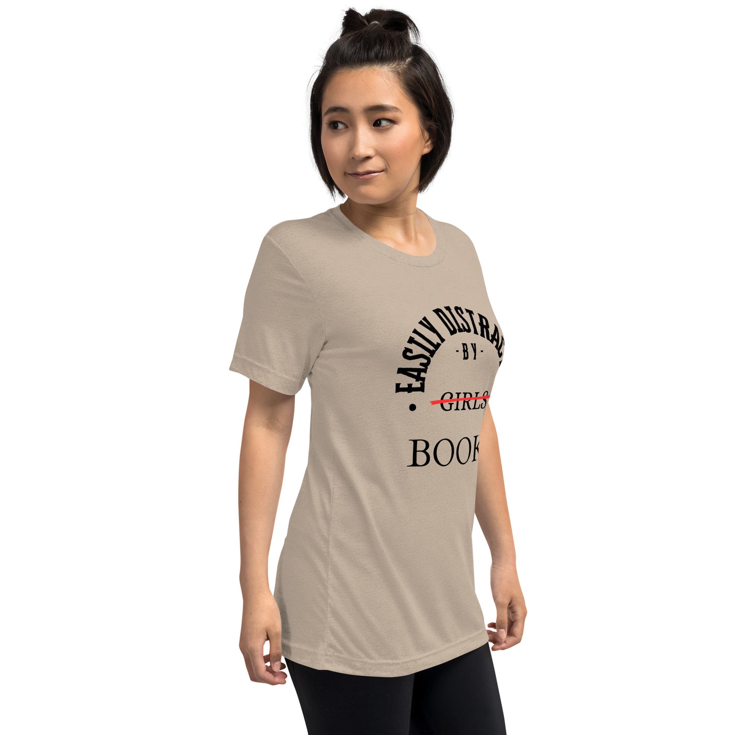 Easily Distracted By Books Short Sleeve tri-blend