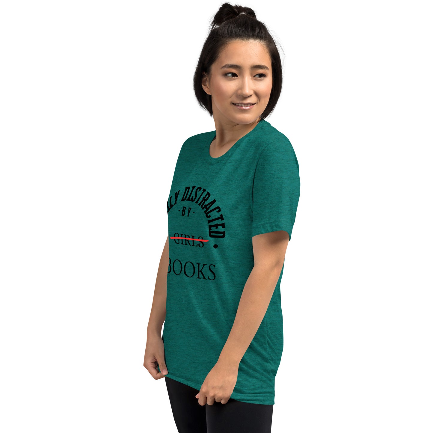 Easily Distracted By Books Short Sleeve tri-blend