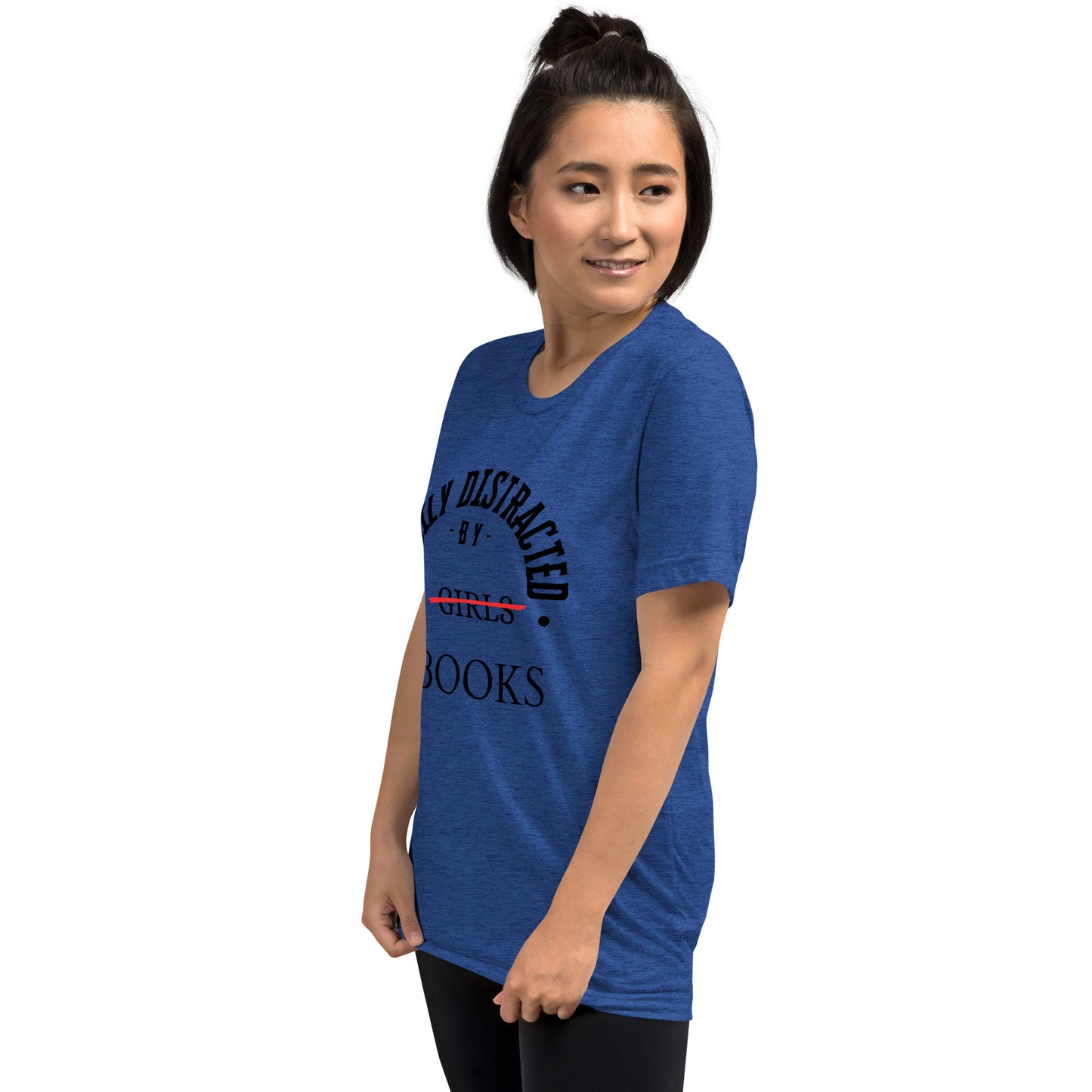 Easily Distracted By Books Short Sleeve tri-blend