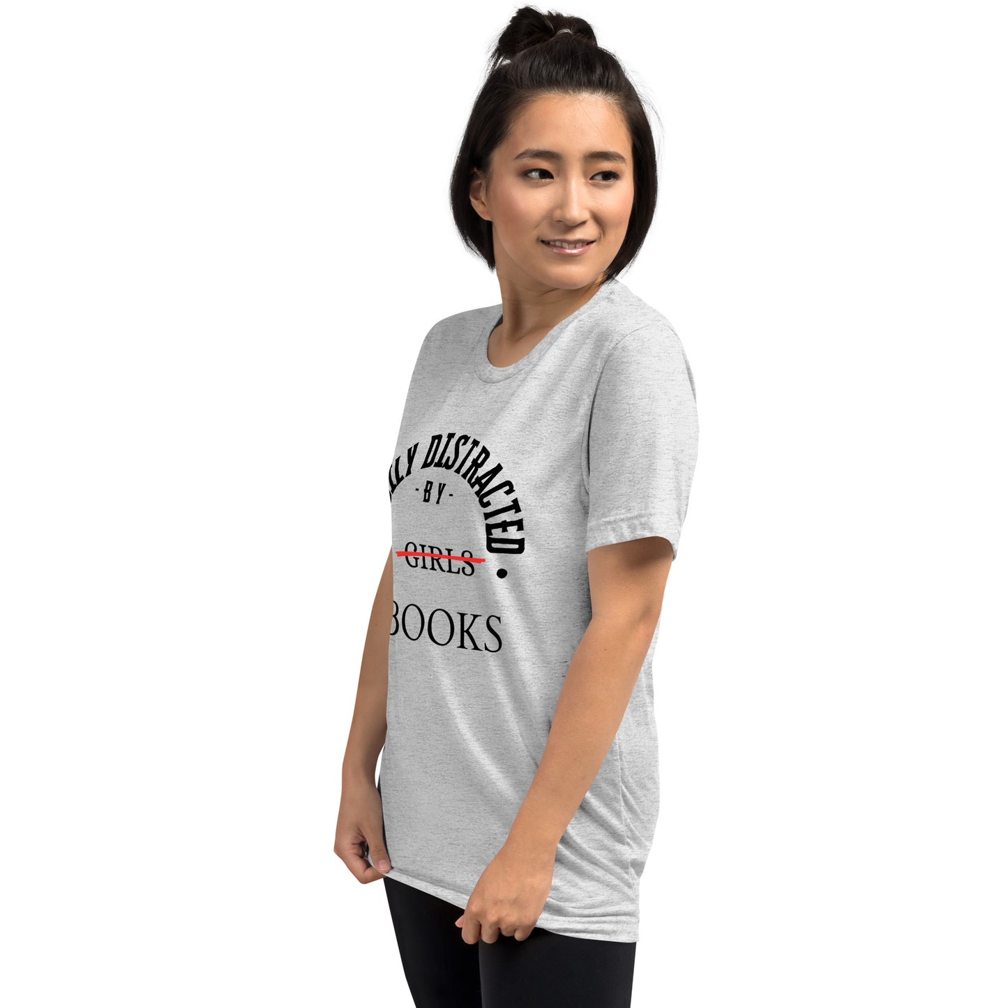 Easily Distracted By Books Short Sleeve tri-blend