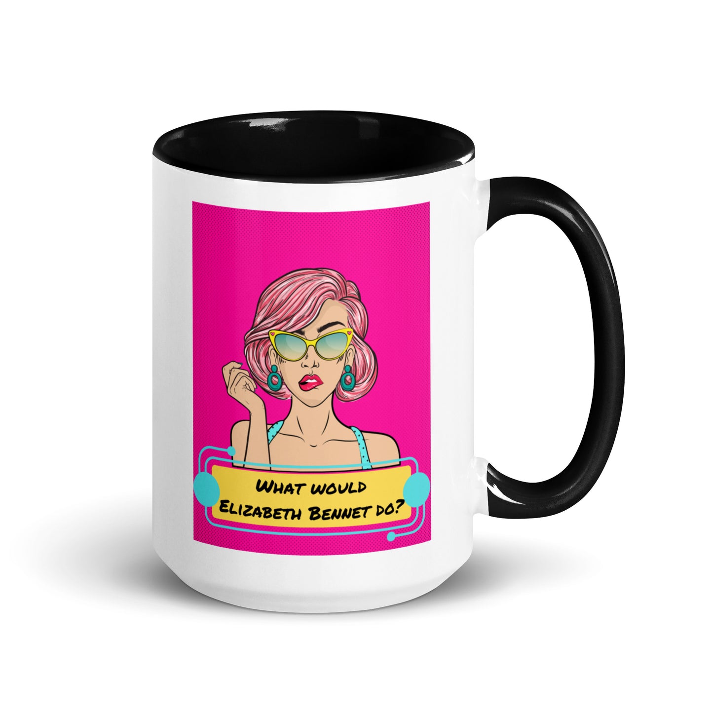 What would Elizabeth Bennet do? Mug with Color Inside