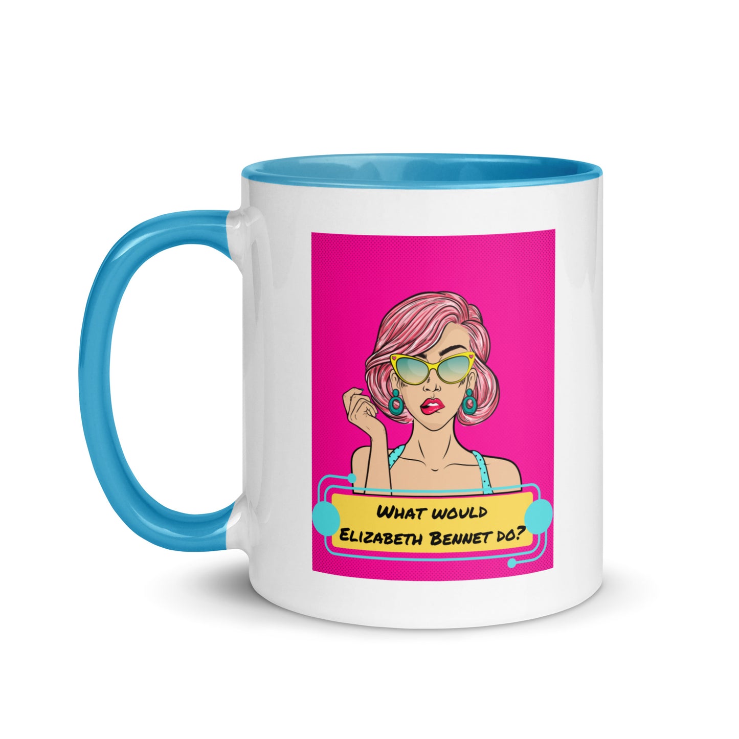 What would Elizabeth Bennet do? Mug with Color Inside