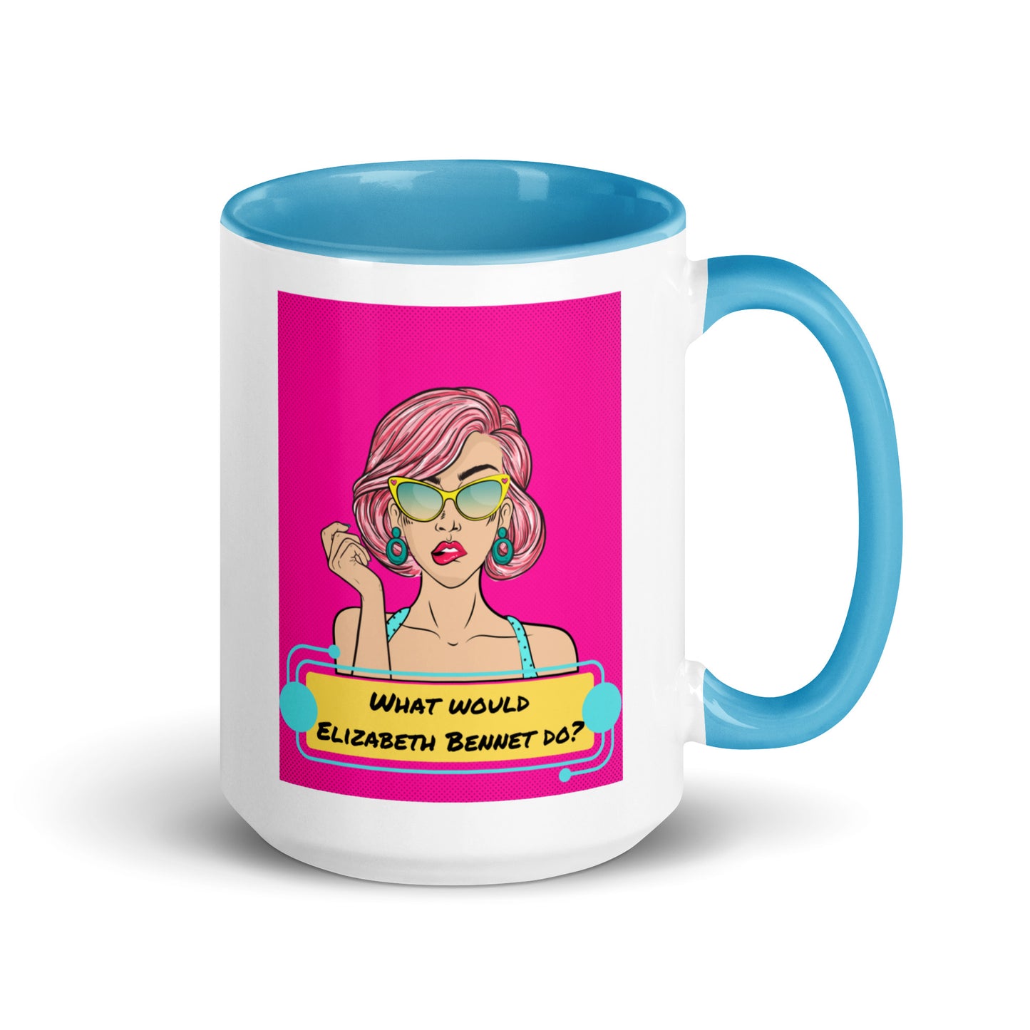 What would Elizabeth Bennet do? Mug with Color Inside