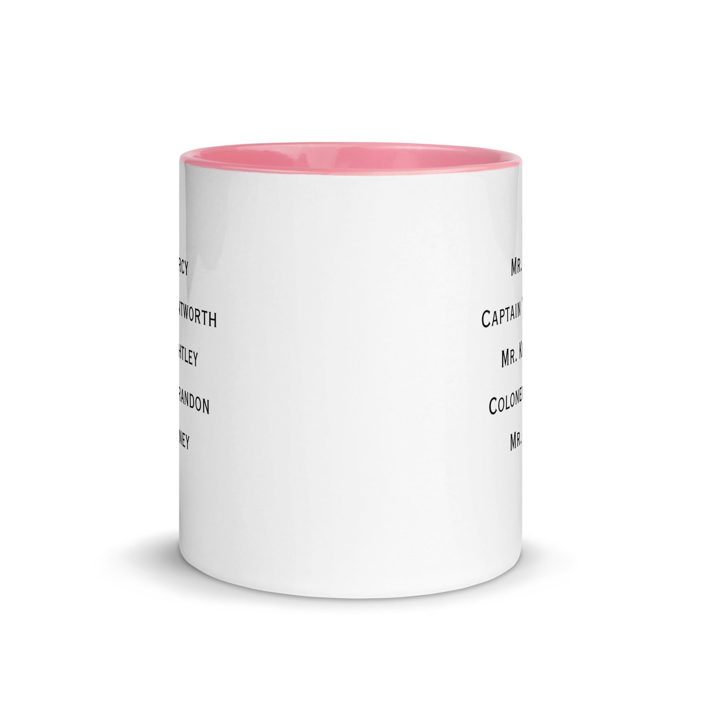 Austen Hero names, Mug with Color Inside