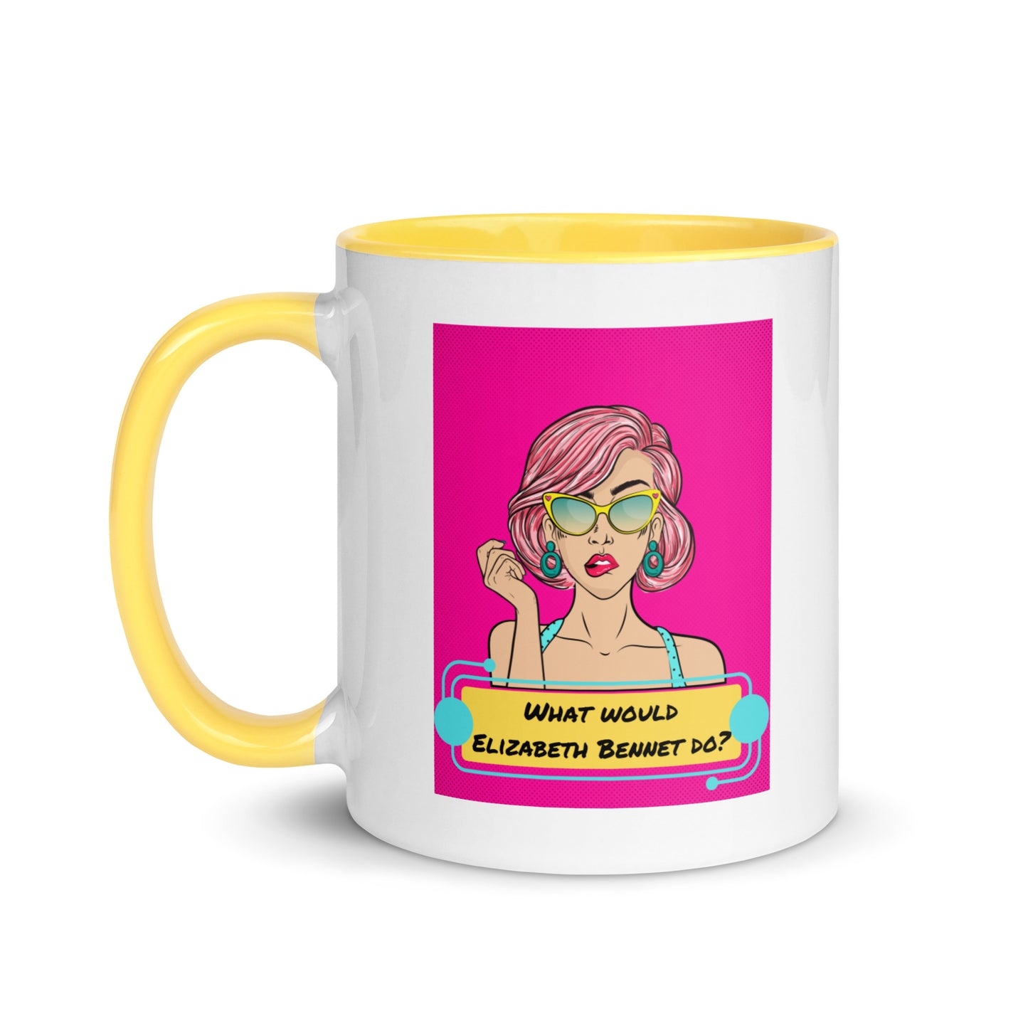 What would Elizabeth Bennet do? Mug with Color Inside