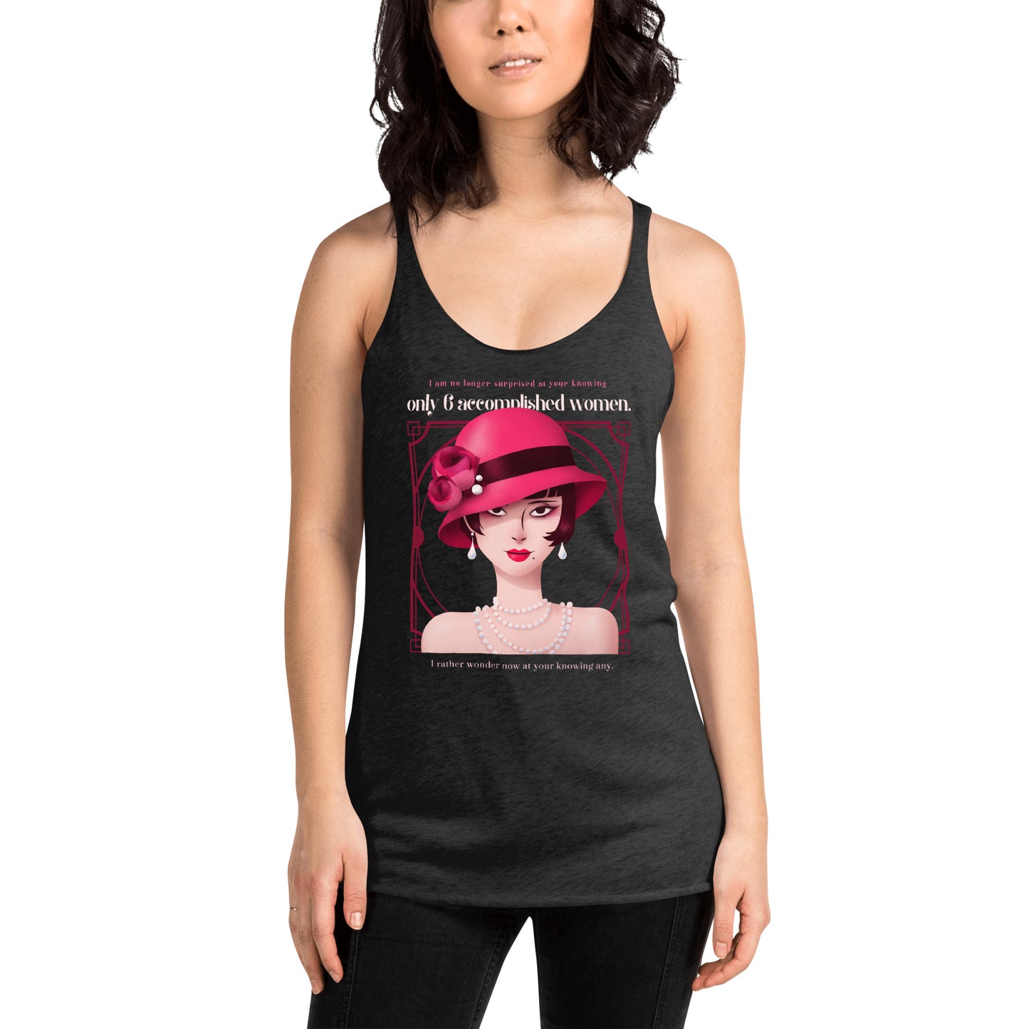 Accomplished Women, Art Deco style Women's Racerback Tank