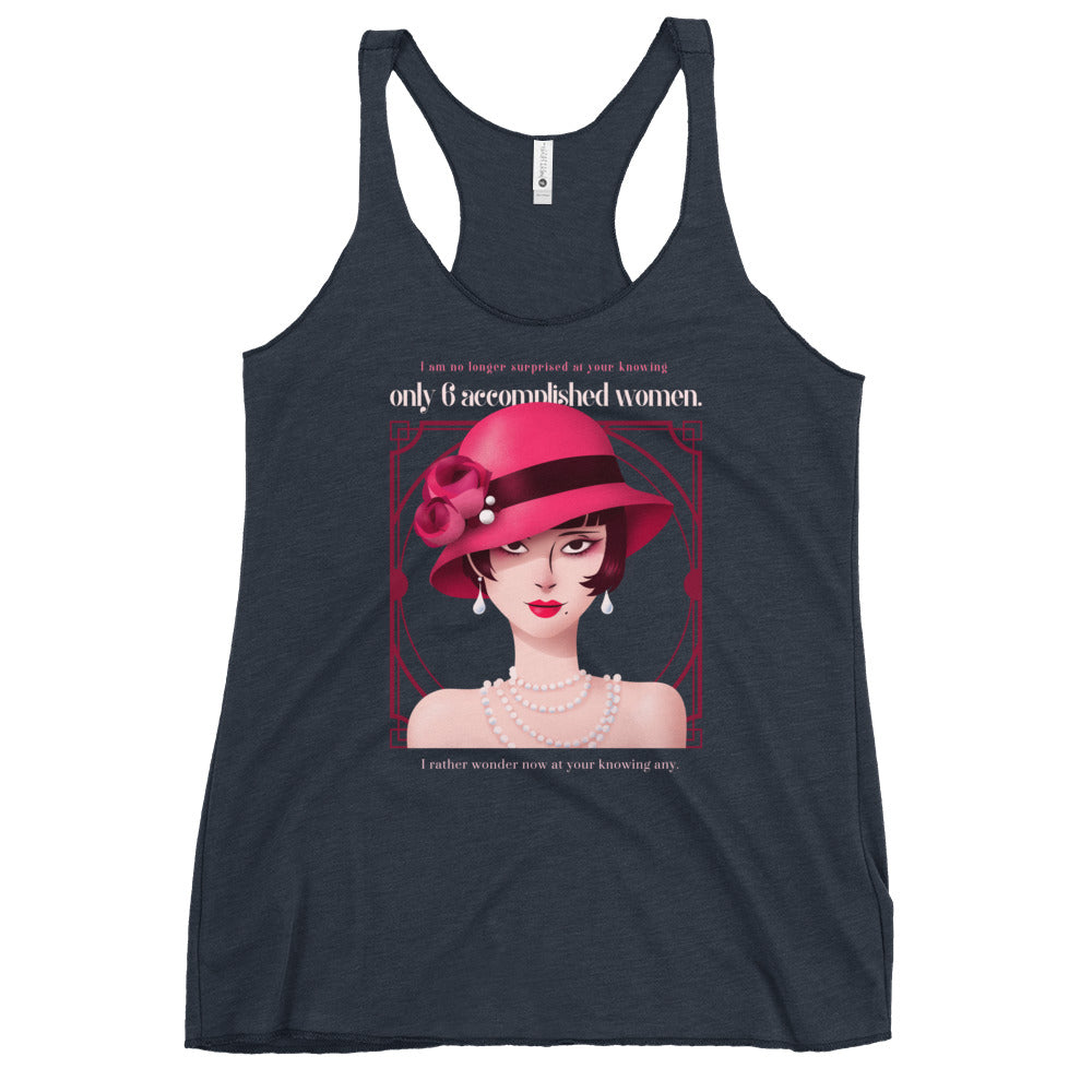 Accomplished Women, Art Deco style Women's Racerback Tank