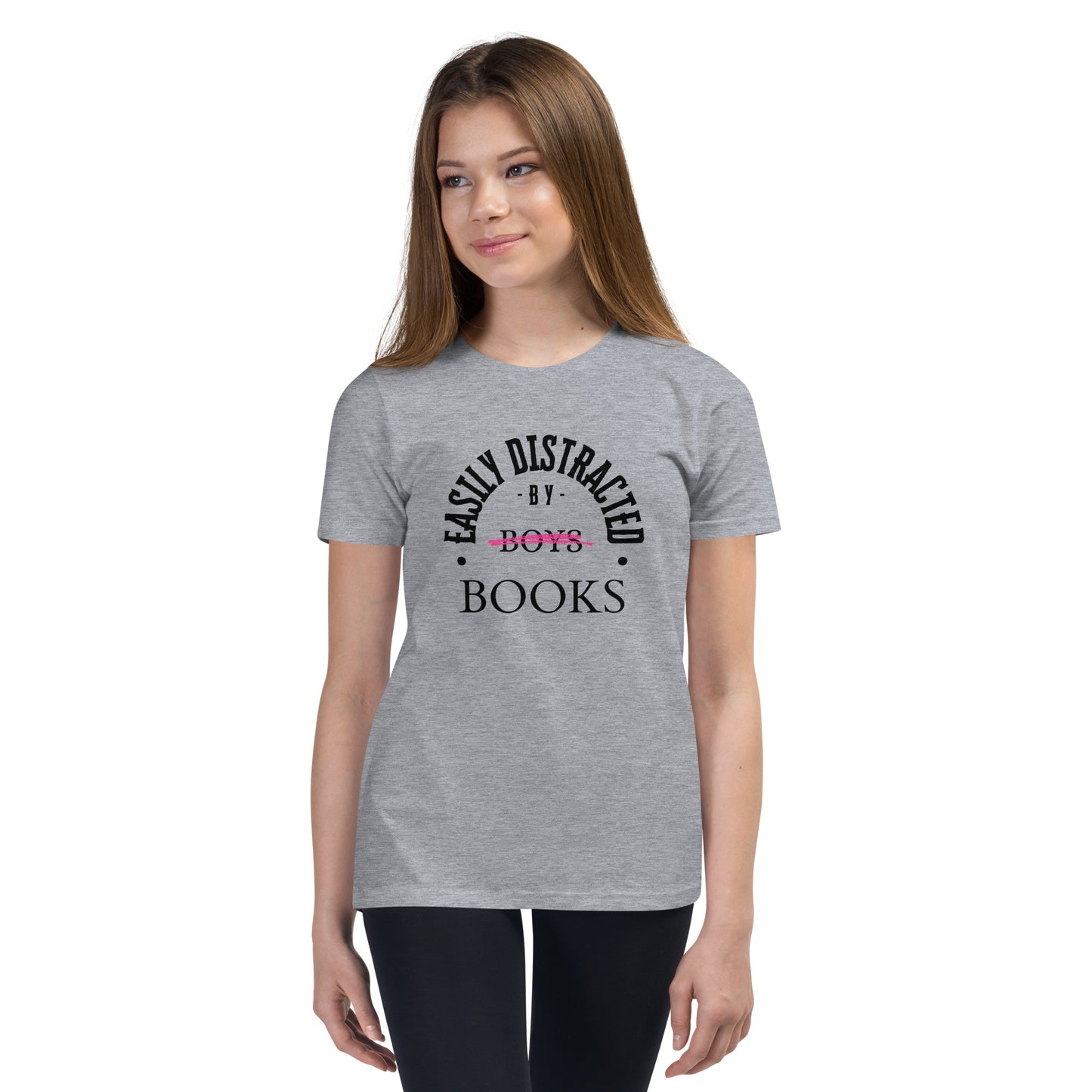 Easily Distracted By Books (Not Boys), Youth T-Shirt
