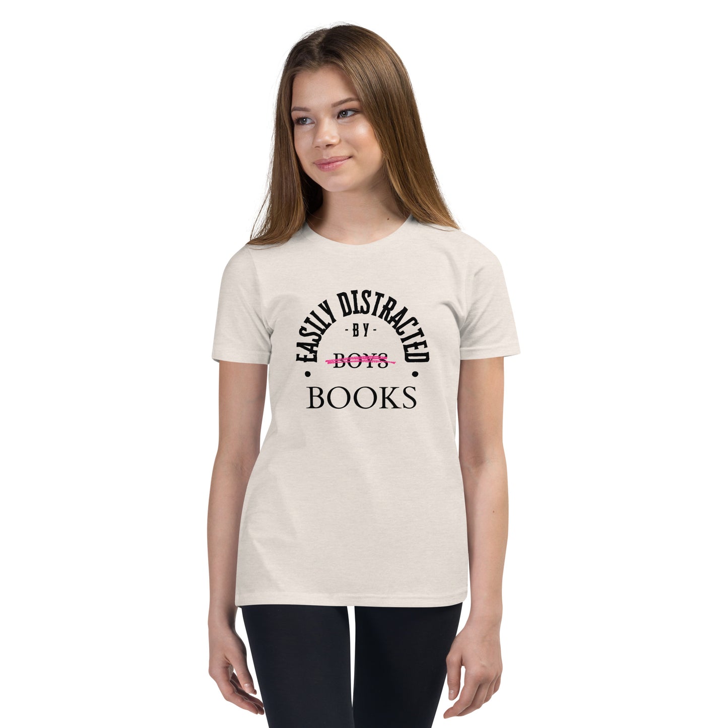 Easily Distracted By Books (Not Boys), Youth T-Shirt