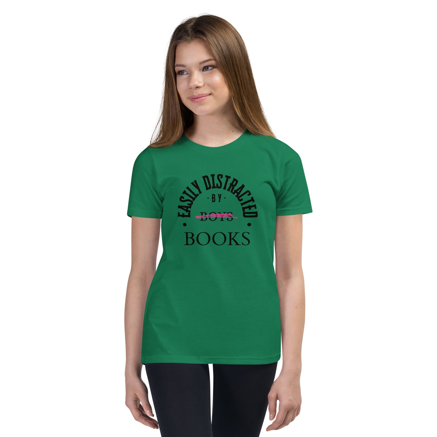 Easily Distracted By Books (Not Boys), Youth T-Shirt