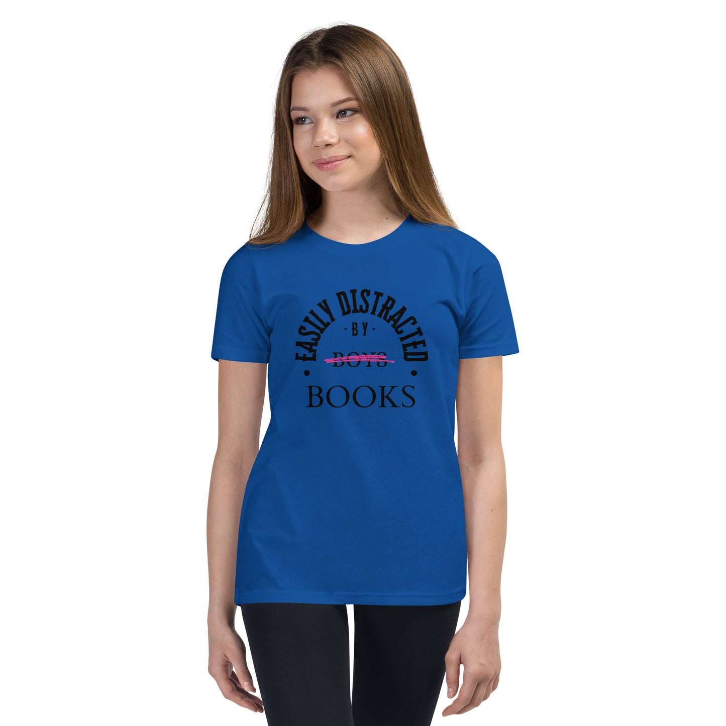 Easily Distracted By Books (Not Boys), Youth T-Shirt