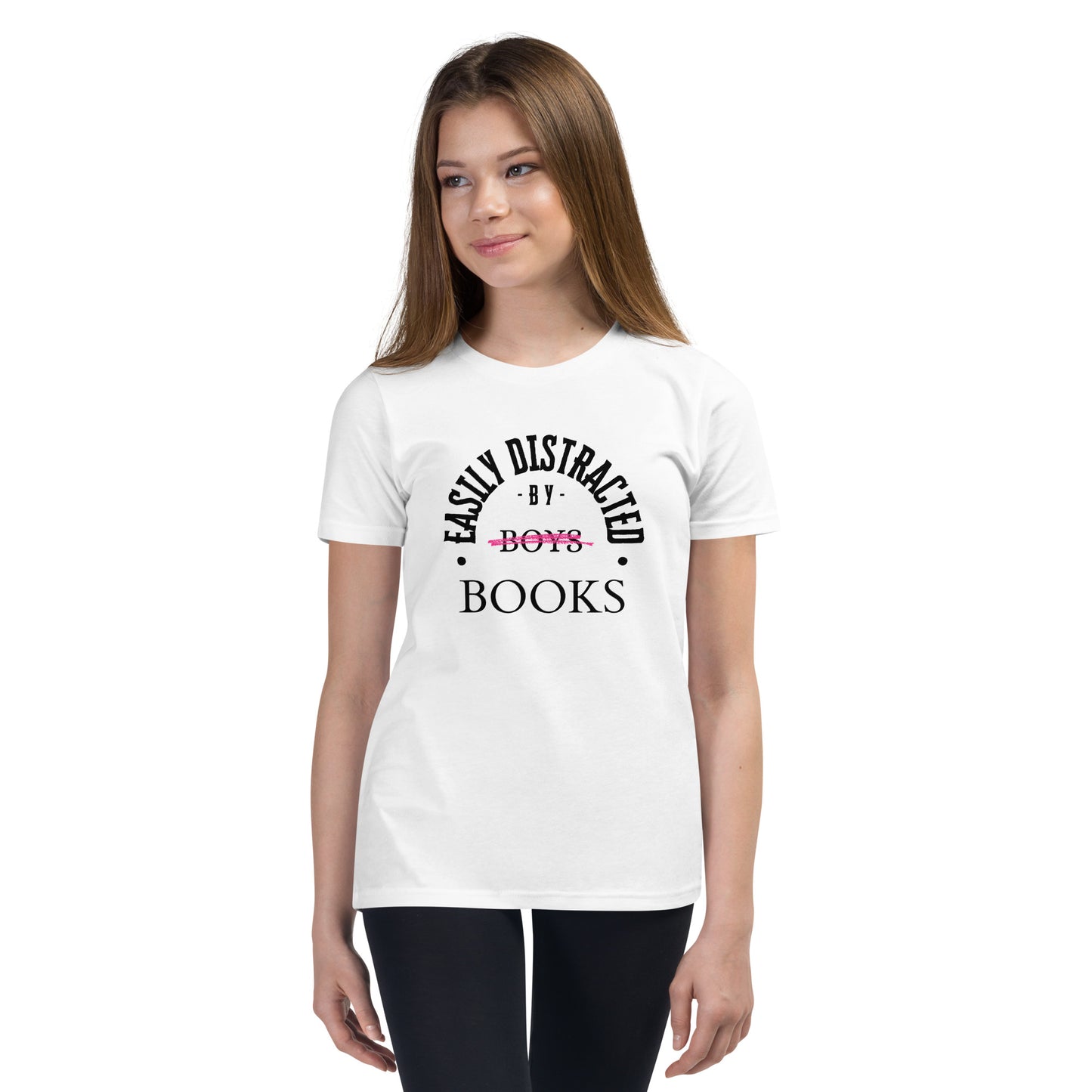 Easily Distracted By Books (Not Boys), Youth T-Shirt