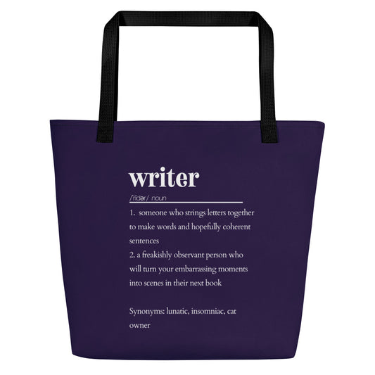 Writer Definition, Large Tote Bag