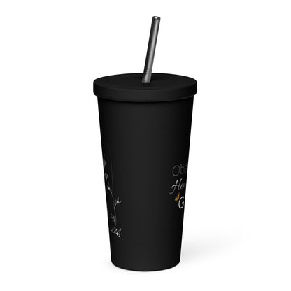Obstinate, Headstrong Girl Insulated tumbler with a straw