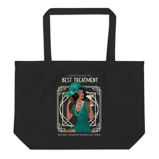 Art Deco - Best Treatment Large organic tote bag