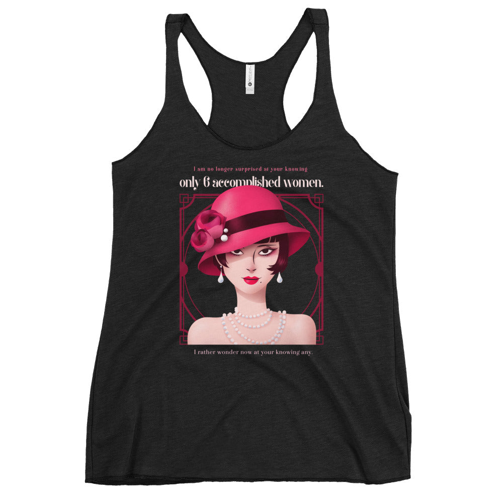 Accomplished Women, Art Deco style Women's Racerback Tank