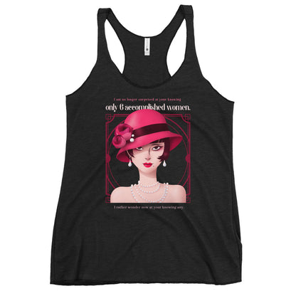 Accomplished Women, Art Deco style Women's Racerback Tank