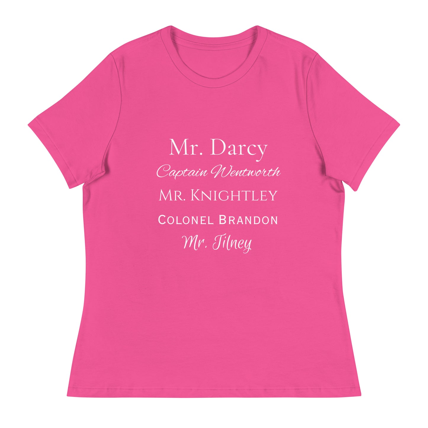 Austen Heroes, Women's Relaxed T-Shirt