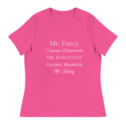 Austen Heroes, Women's Relaxed T-Shirt