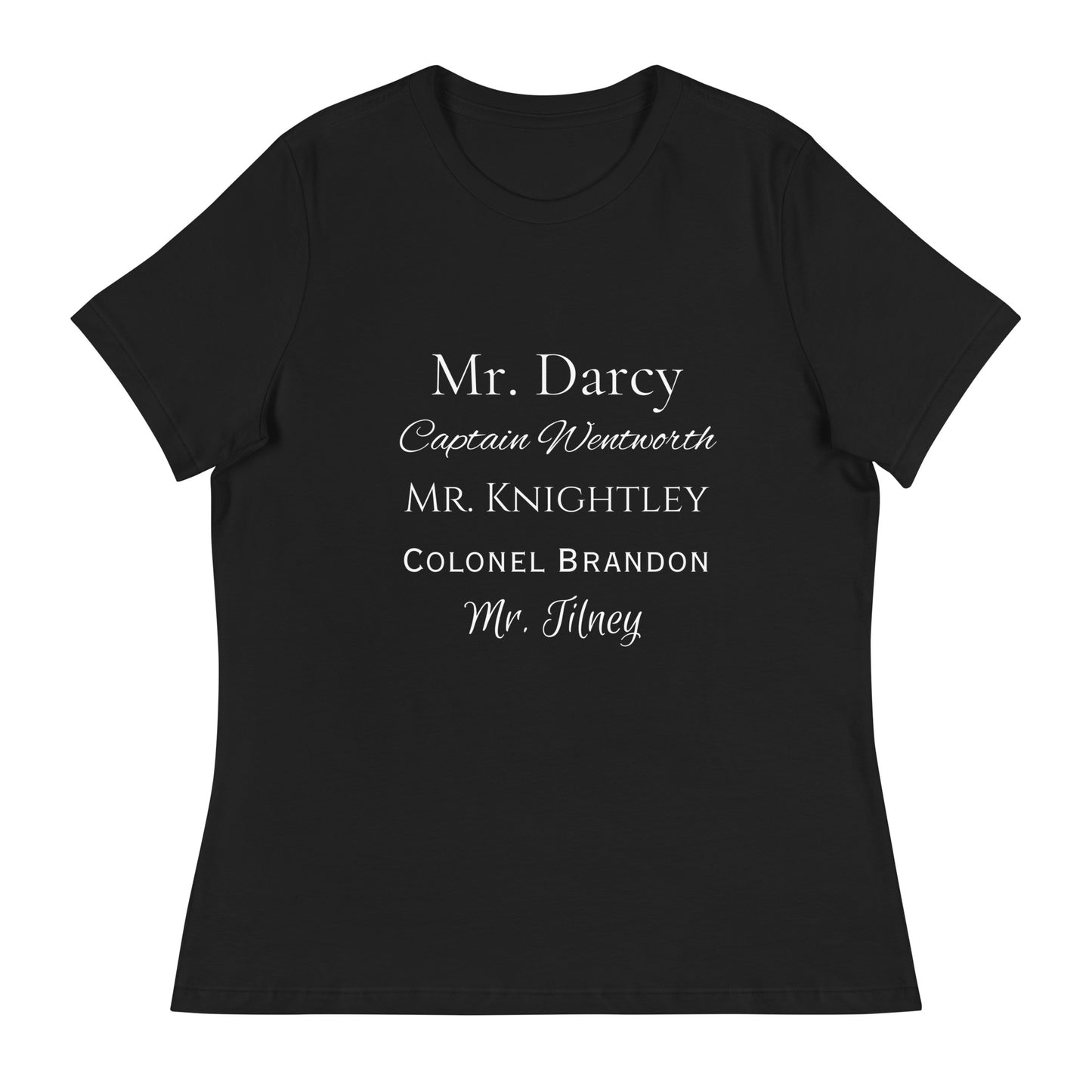 Austen Heroes, Women's Relaxed T-Shirt