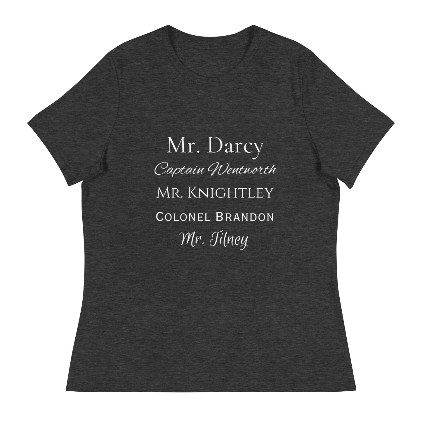 Austen Heroes, Women's Relaxed T-Shirt