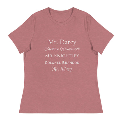 Austen Heroes, Women's Relaxed T-Shirt