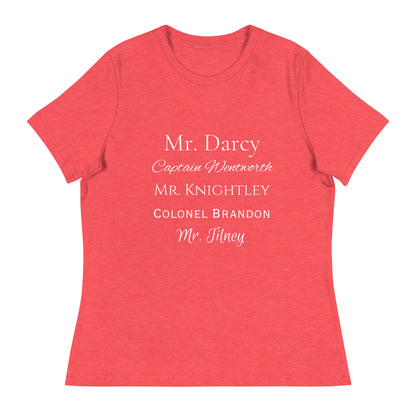 Austen Heroes, Women's Relaxed T-Shirt