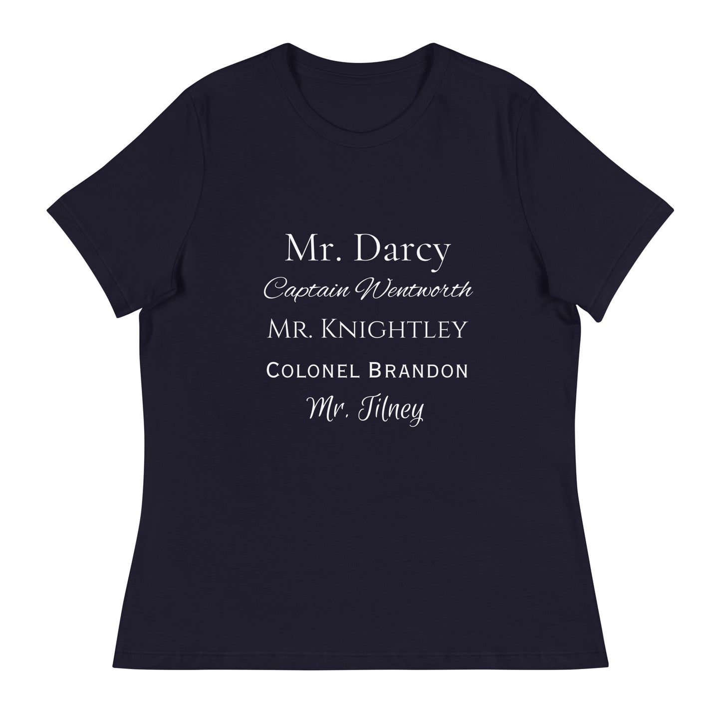Austen Heroes, Women's Relaxed T-Shirt