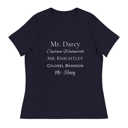 Austen Heroes, Women's Relaxed T-Shirt