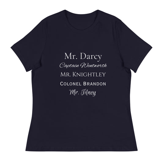 Austen Heroes, Women's Relaxed T-Shirt