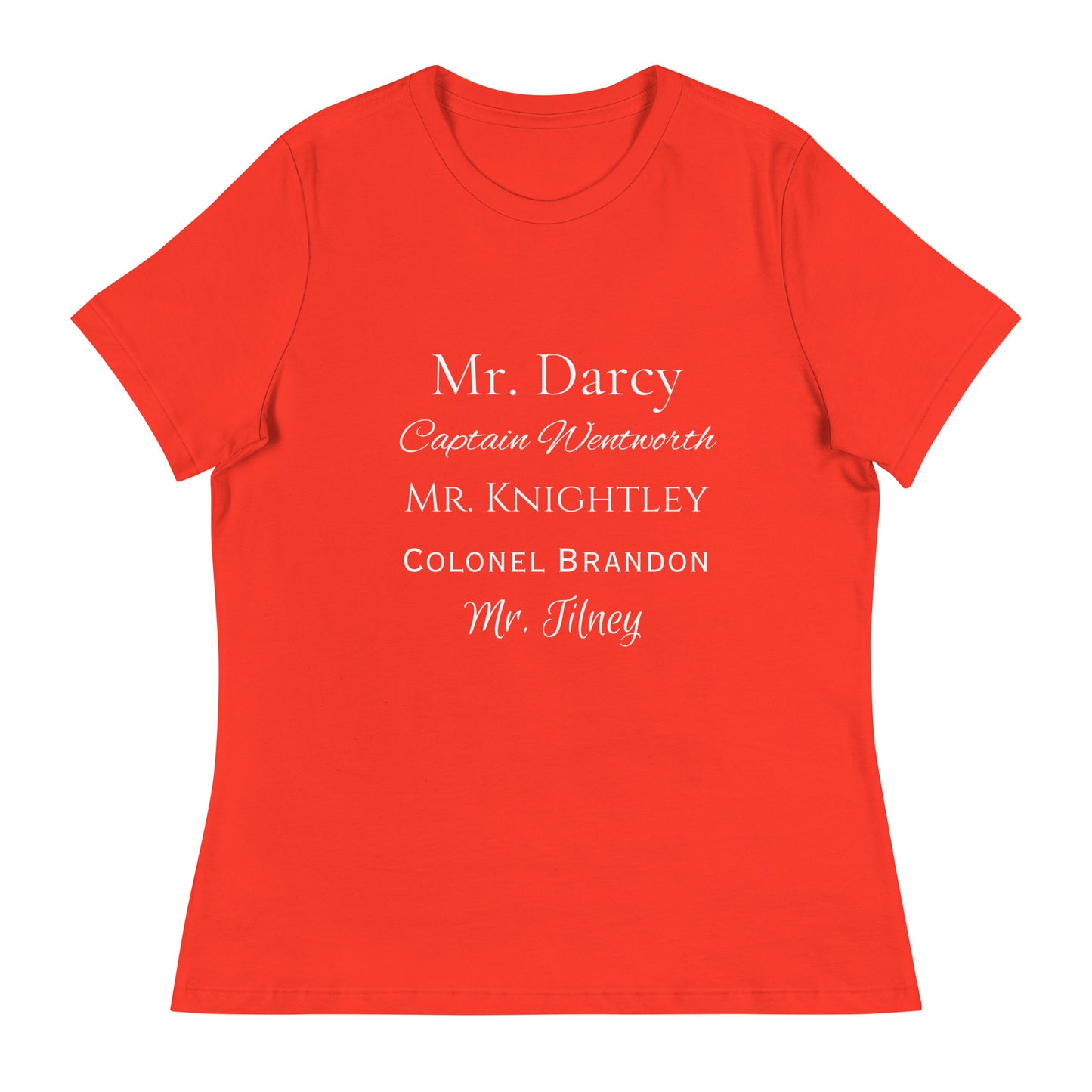 Austen Heroes, Women's Relaxed T-Shirt
